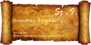 Szendrei Ildikó névjegykártya