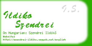 ildiko szendrei business card